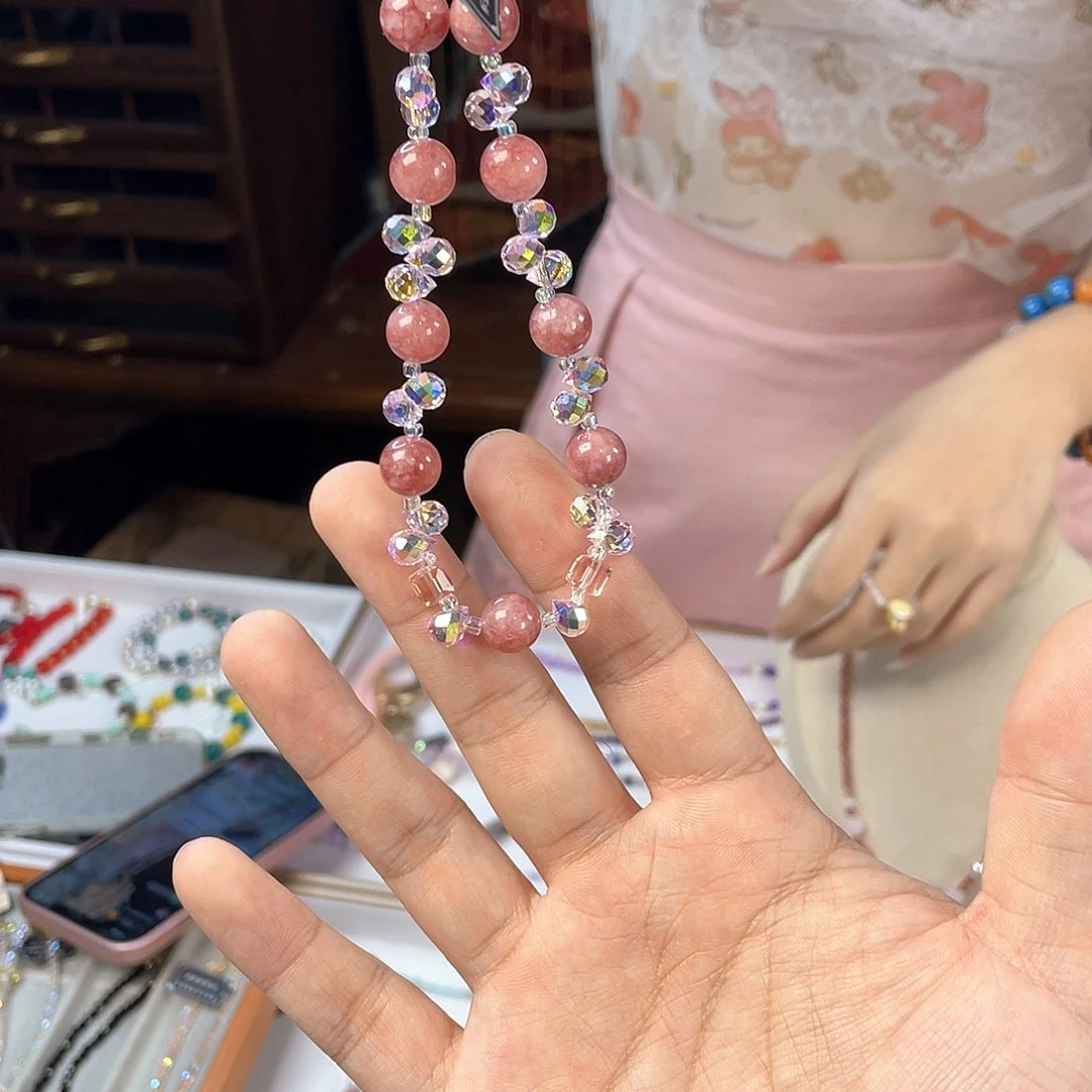 水晶手链银S925镀金镶嵌