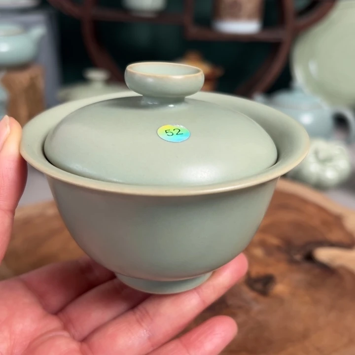 杯仿古釉手工两才盖碗一级