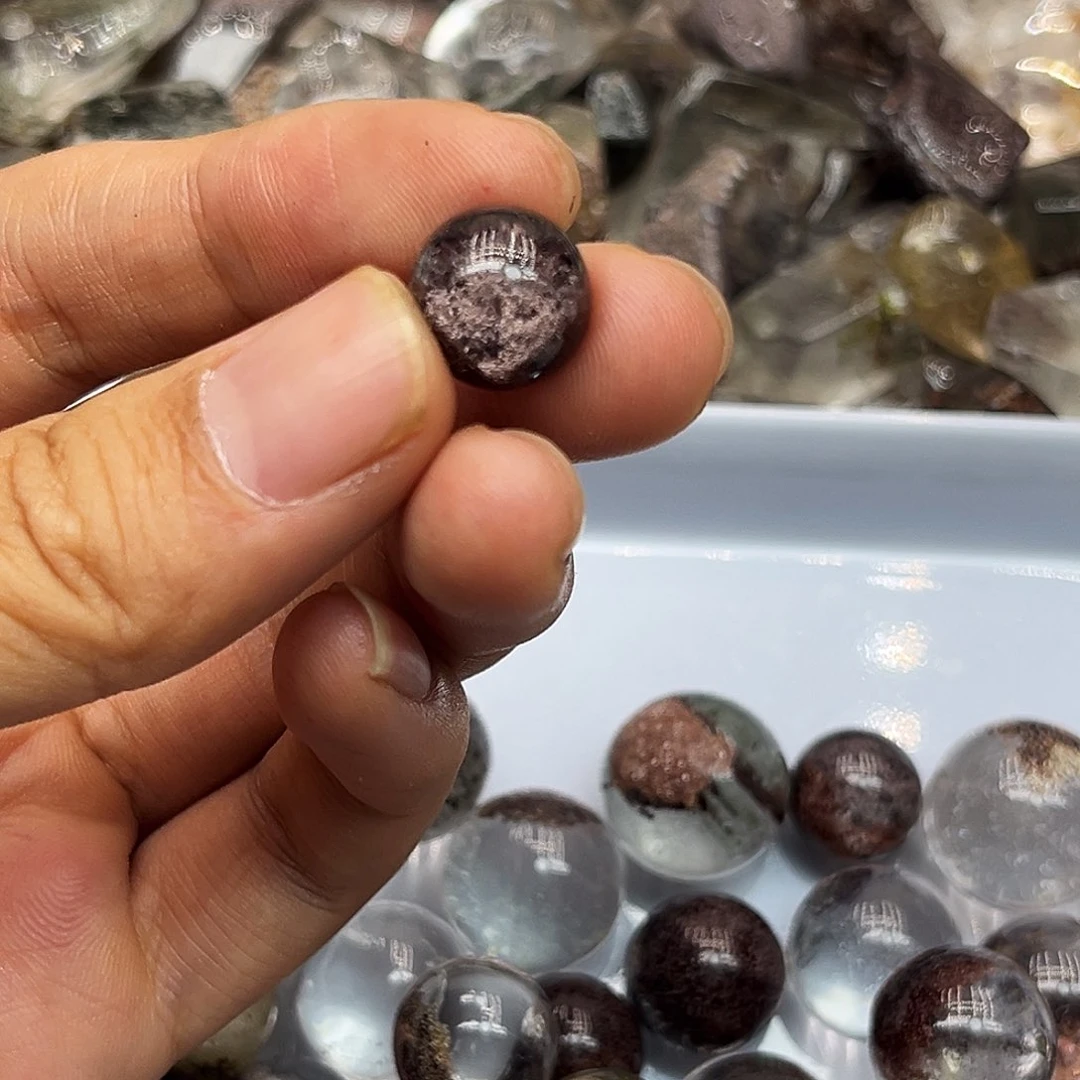 烟晶戒指银S925镶嵌咖**叶