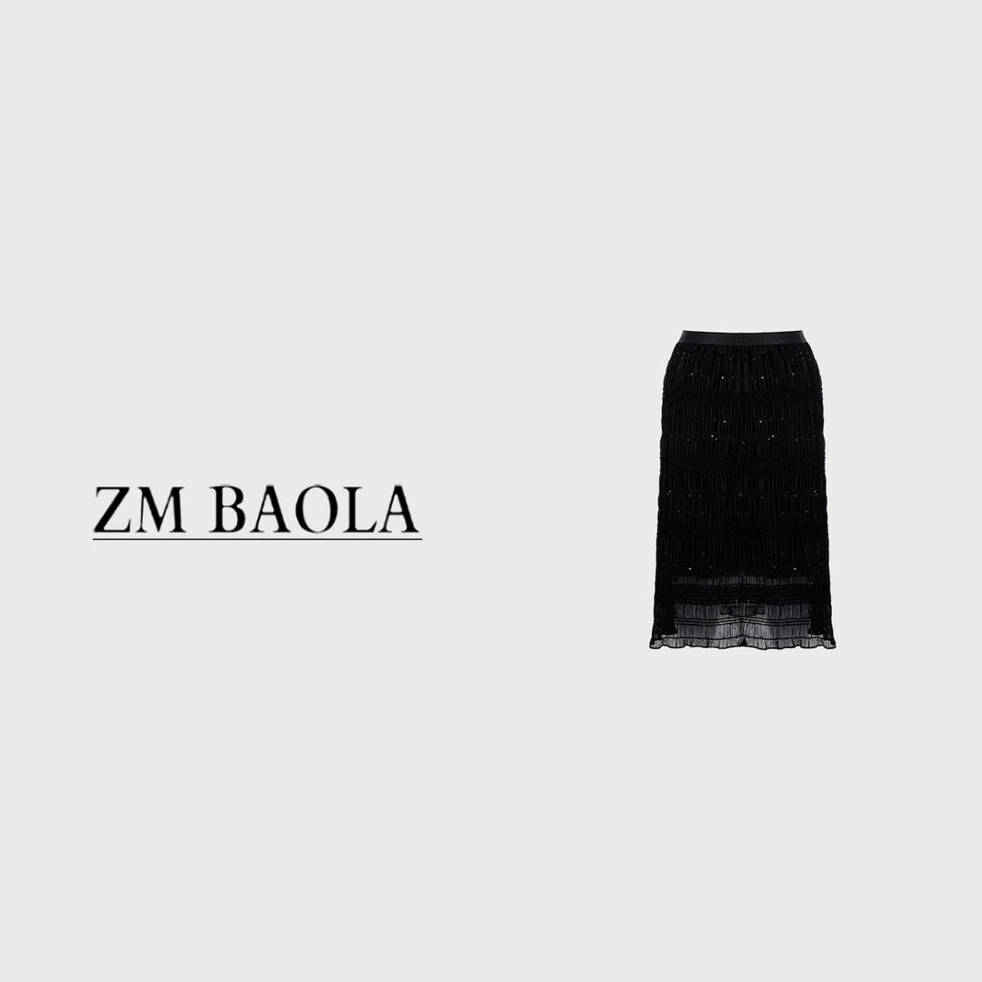 ZM BAOLA【星河】轻奢雪纺半身裙BS6249-S3
