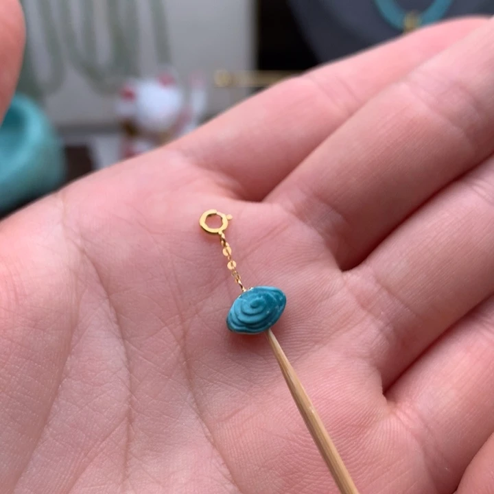 绿松石绿松石配饰18K金镶嵌心*