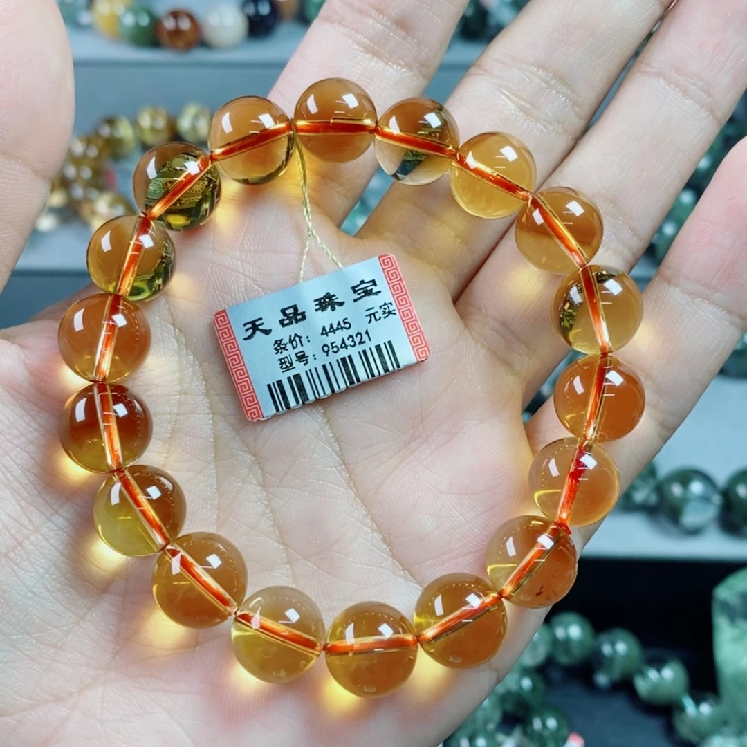 拉***0水晶未镶嵌手链黄水晶954321