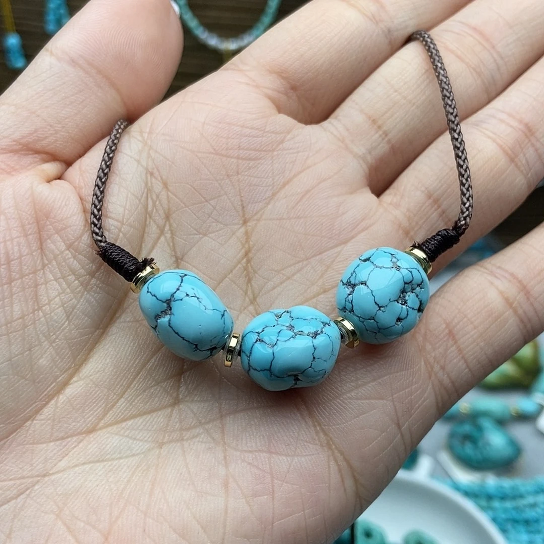 绿松石未镶嵌随行锁骨链