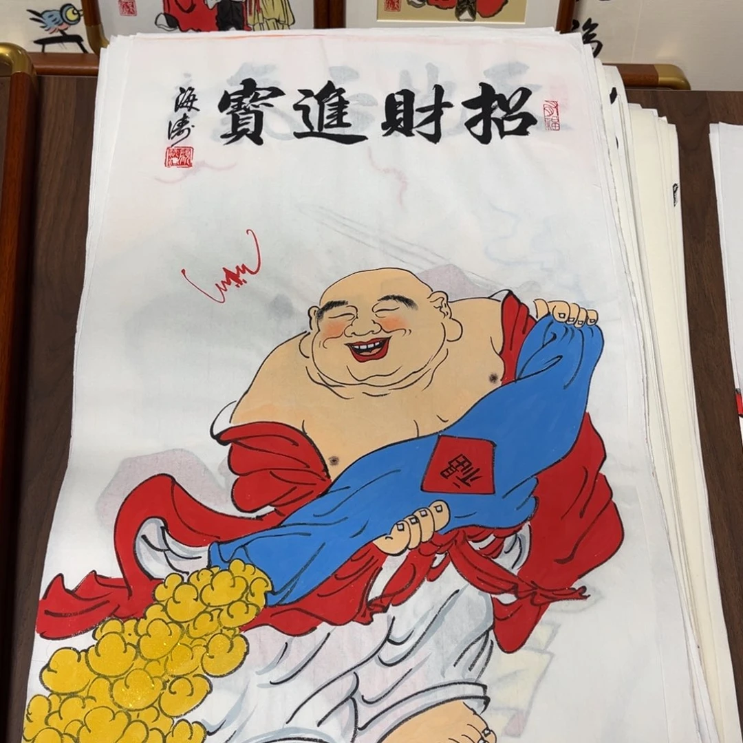 国画纯手绘禅意画作品