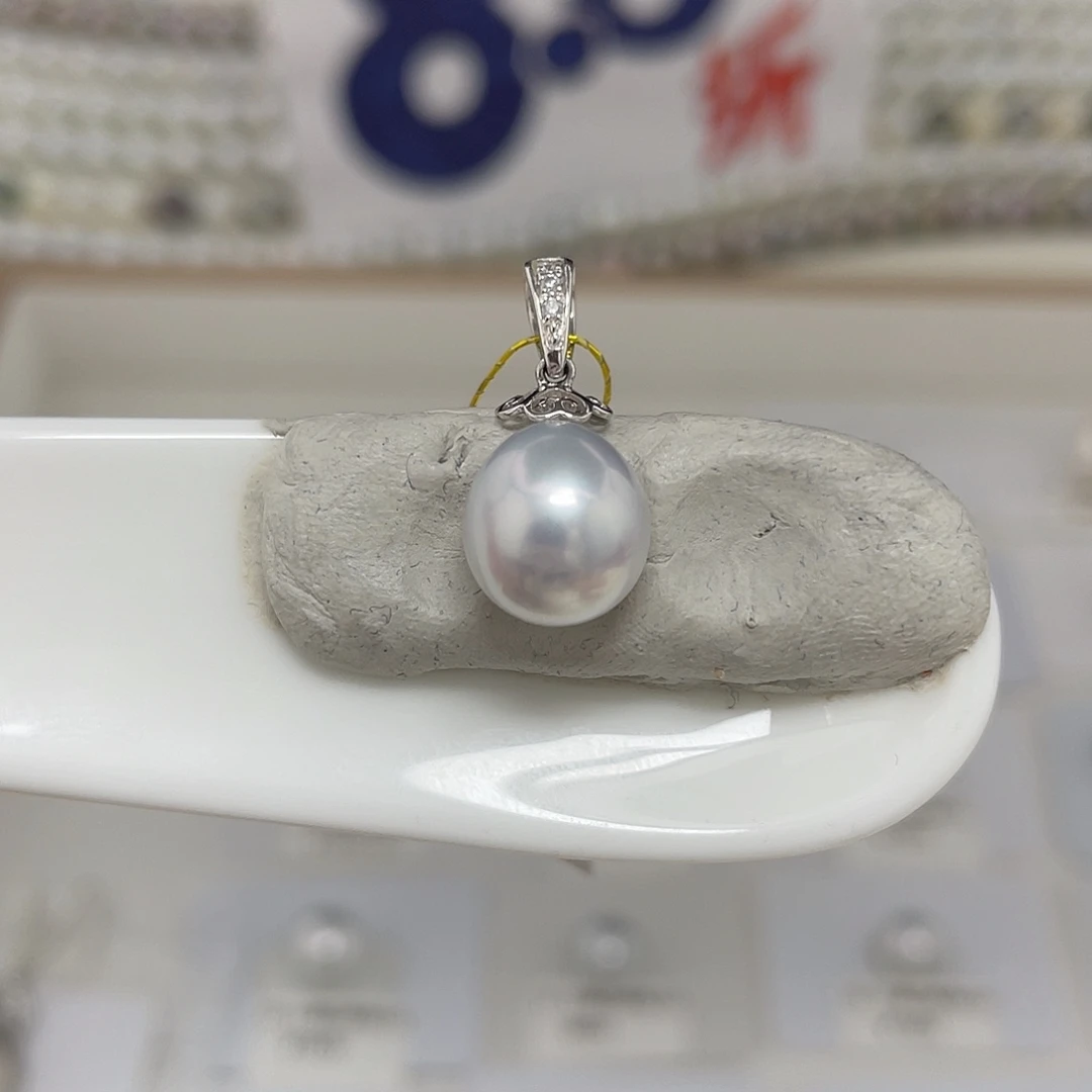未镶嵌9-10澳白裸珠无暇海水珍珠