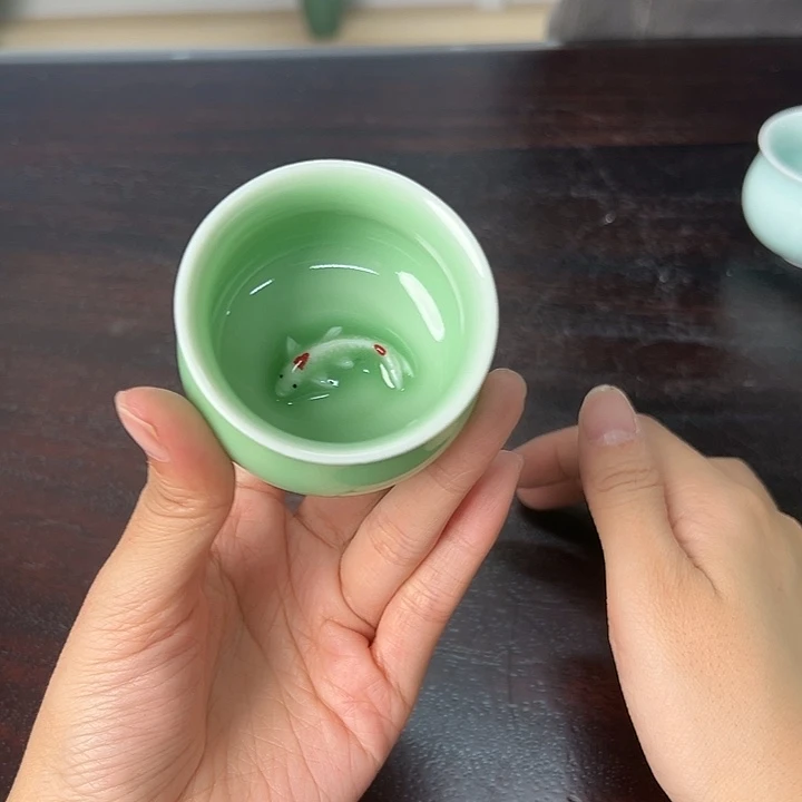 龙泉云间青瓷小米茶器