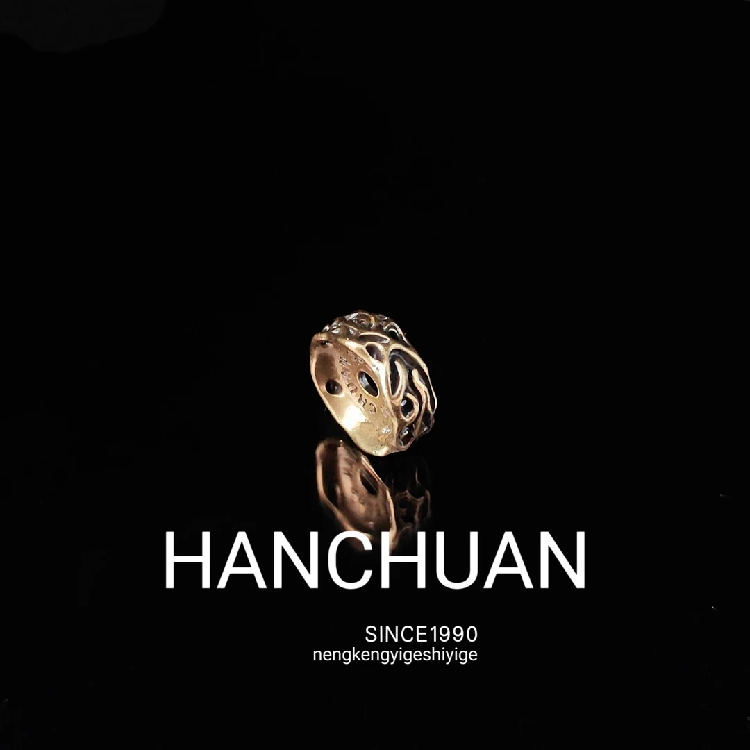 925银银制品 金色骨疼卡环12mm（非唐鑫骨藤）三通文玩配饰