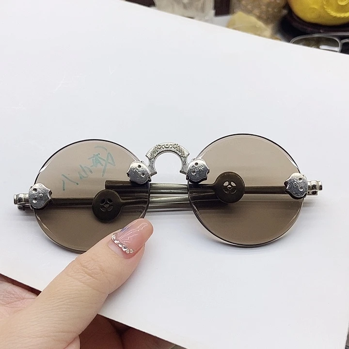天然水晶石头眼镜