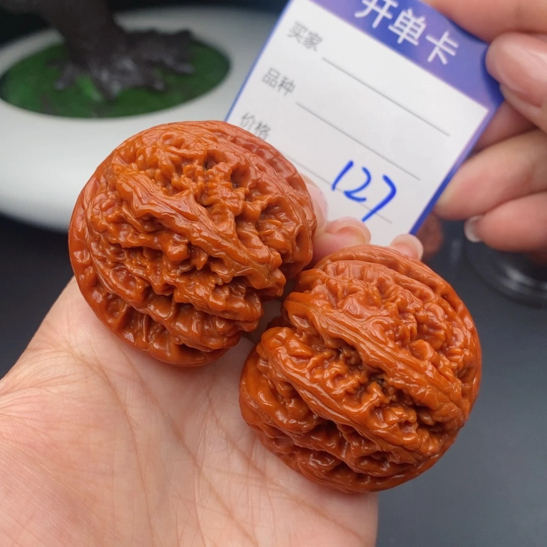 文玩核桃把件45粗筋127