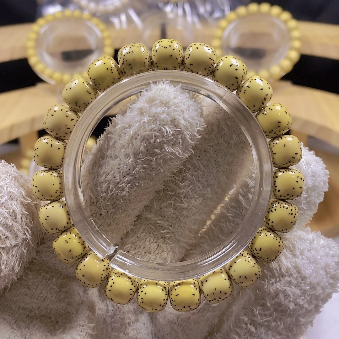 星月菩提手串原白侧留白头货10×9