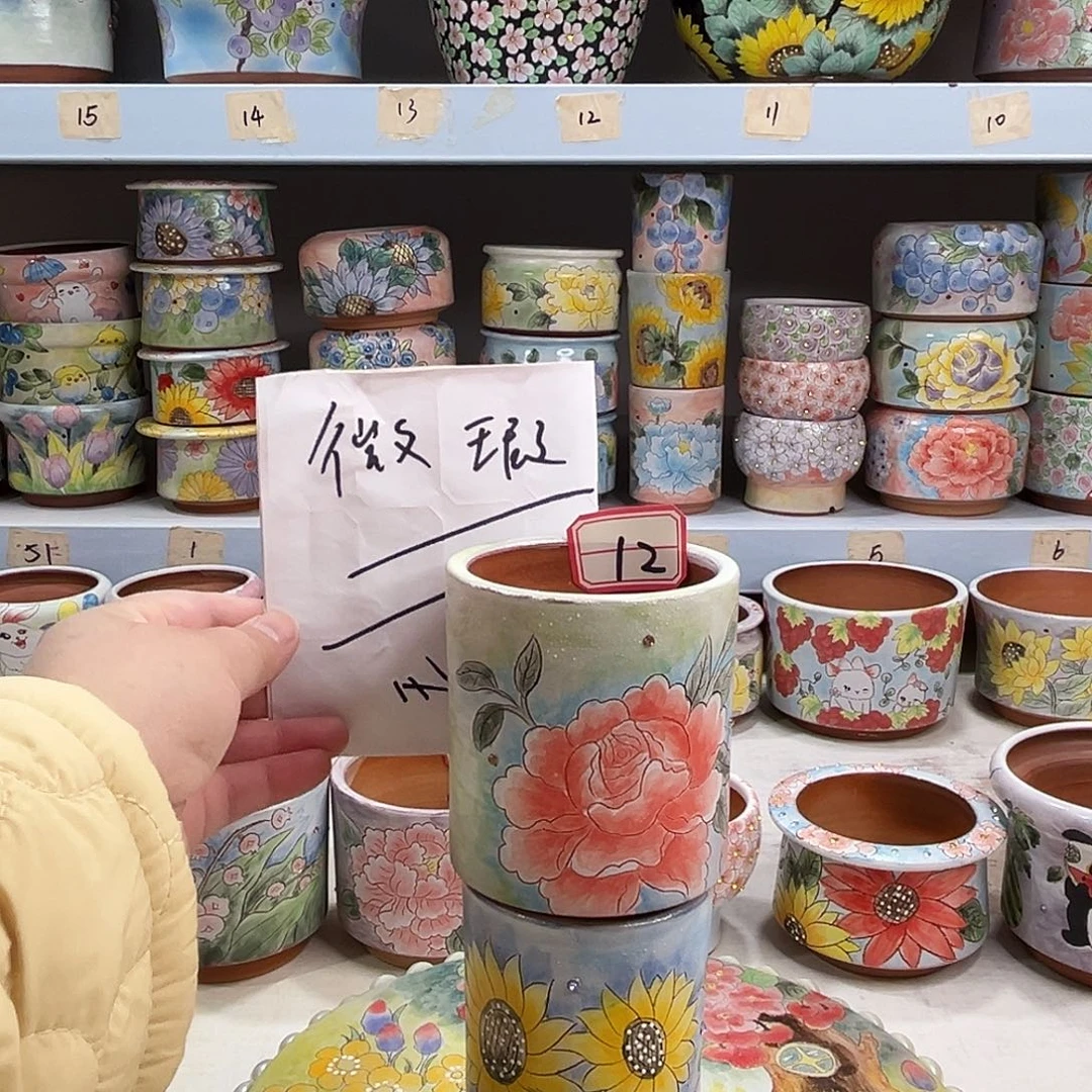 景德镇粗陶红陶泥多肉植物花盆8