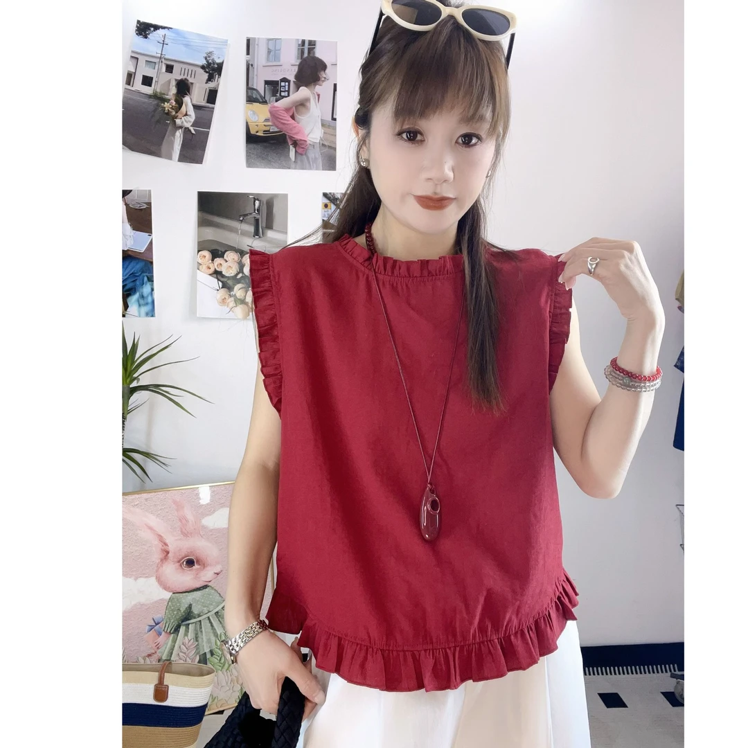 密语有约 木耳无袖衬衫