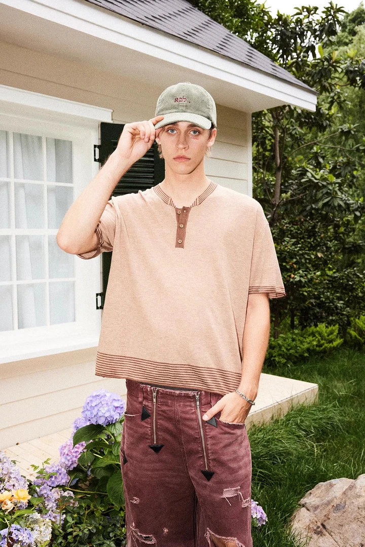 RICHILL MELANCHOLY 25SS 希伯来语水洗灯芯绒鸭舌帽弯檐帽子