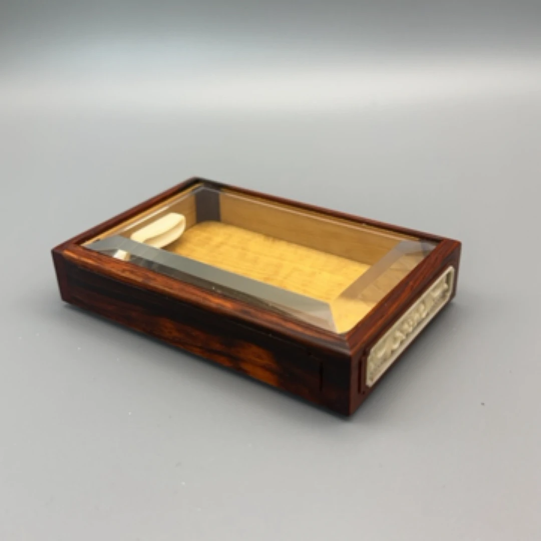 老孙谈虫顾万兴精工制作红木长方鸣虫盒99*65*21