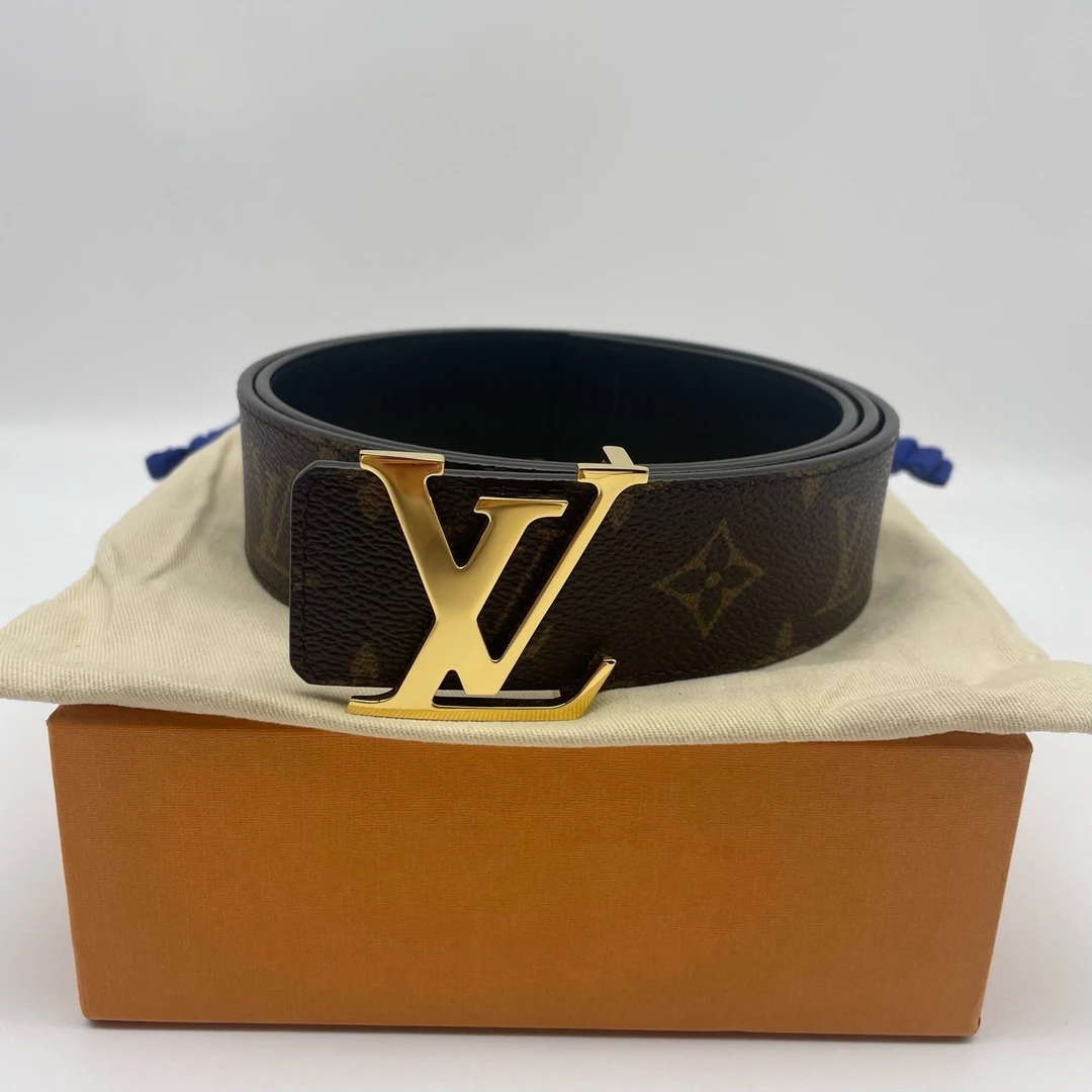 未使用 LouisVuitton/路易威登 闲置老花金扣100码皮带14832379