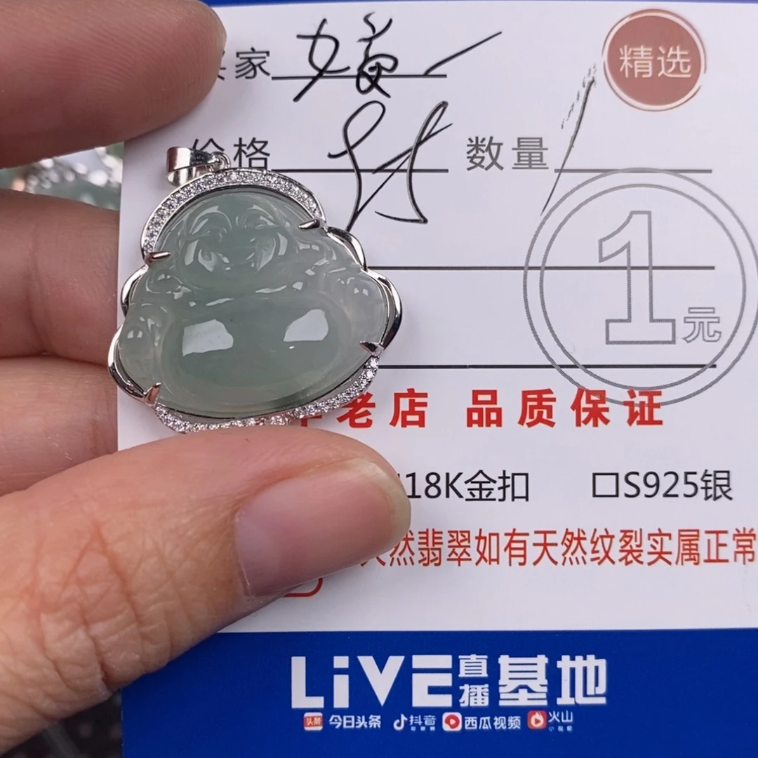 姣***翡翠银S925镶嵌颈饰