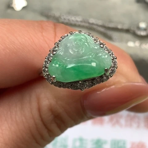 翡翠颈饰未镶嵌竹*外翡翠