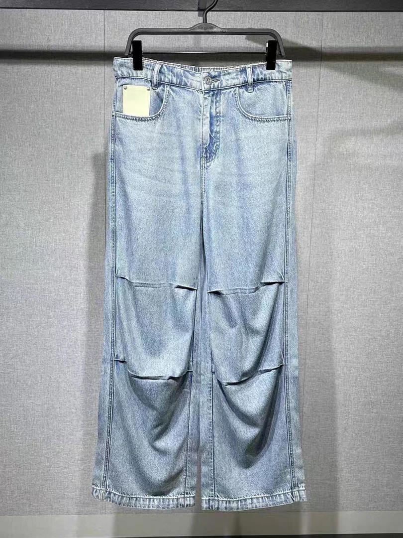 《PB~剪标》男装宽松莱赛尔牛仔裤2025秋季新款阔腿长裤免烫