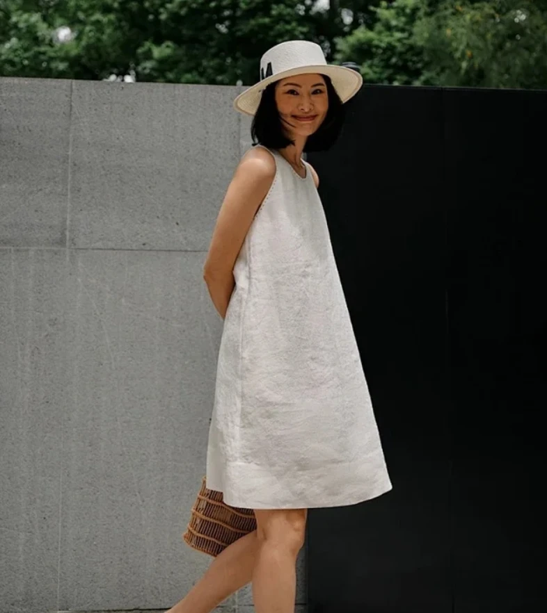 【美美专属】马甲背心撞色线连衣裙LSQ2444