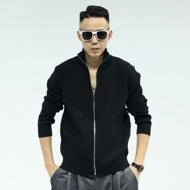 2025NKER(陈先生设计师款)春秋冬时尚男士拉链款开衫针织衫