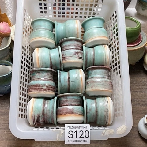 紫砂花盆120微瑕品口径3.5左右