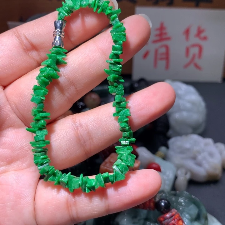 翡翠未镶嵌颈饰保真天然A货翡翠