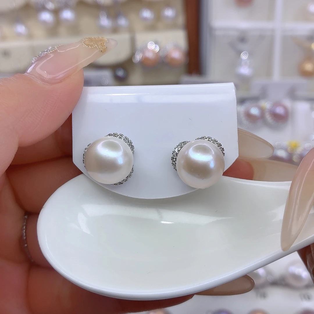 淡水珍珠未镶嵌耳饰F