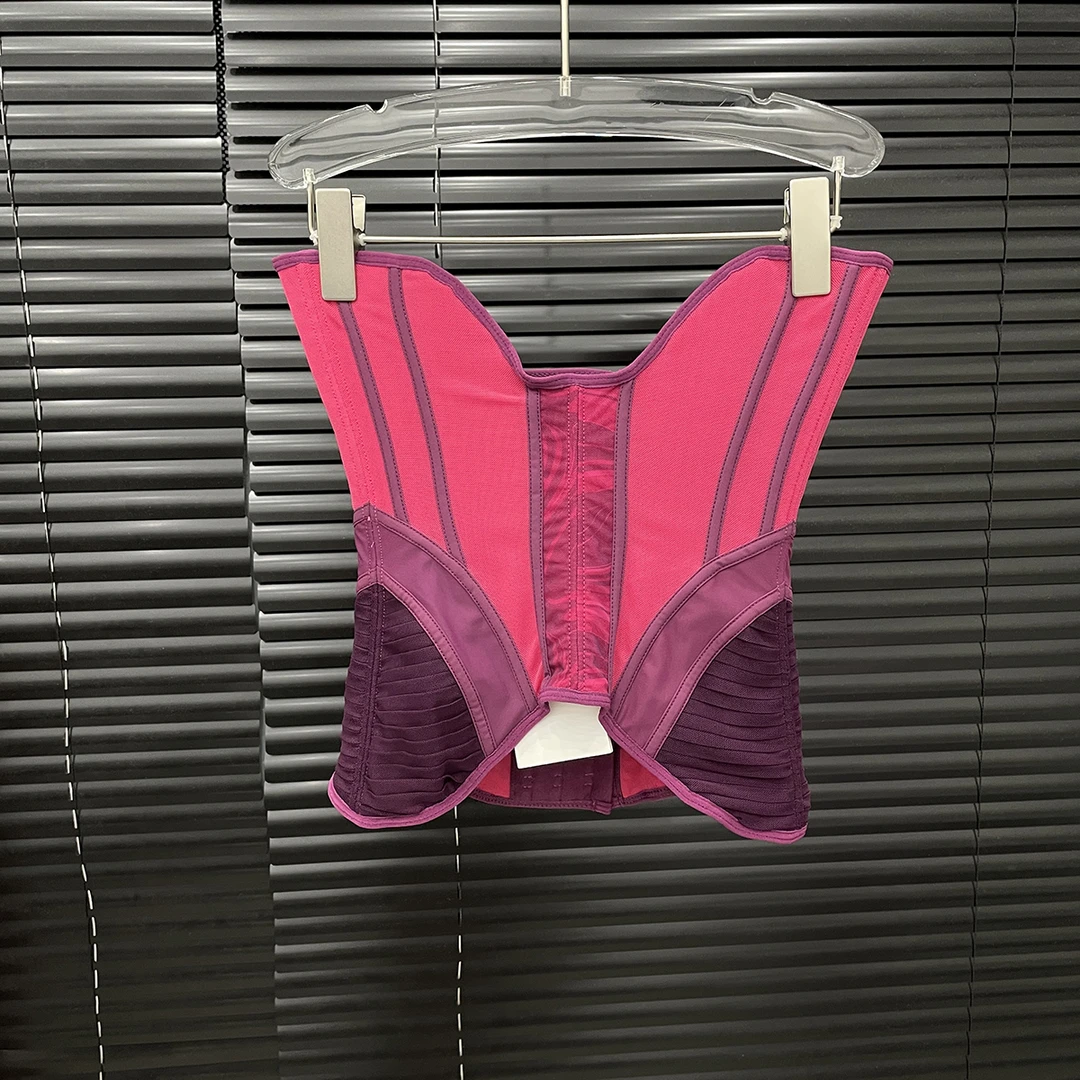 付新博女装美背鱼骨腰封女设计感透气网纱塑型外穿腰带束腰13729