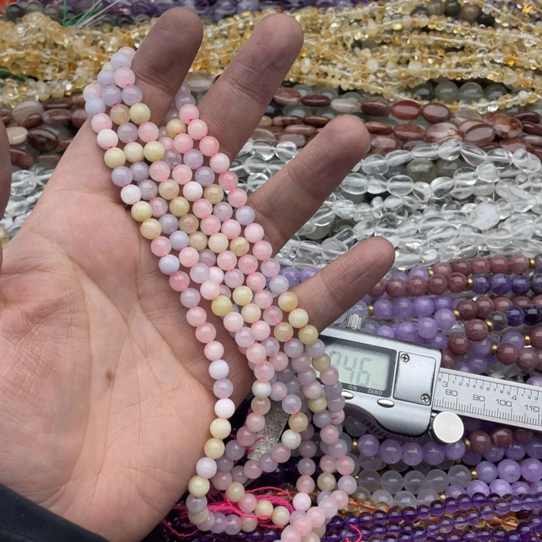 玛瑙/玉髓珠宝半成品未镶嵌一条装6mm摩根圆珠