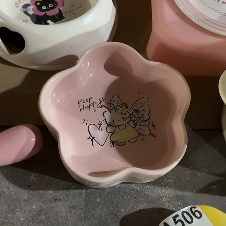 瓷片陶瓷kt猫花瓣
