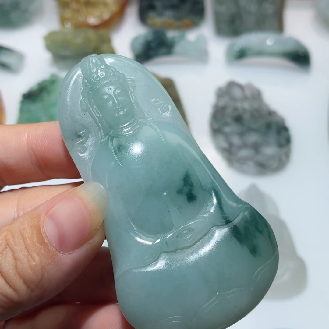 定制翡翠未镶嵌毛货