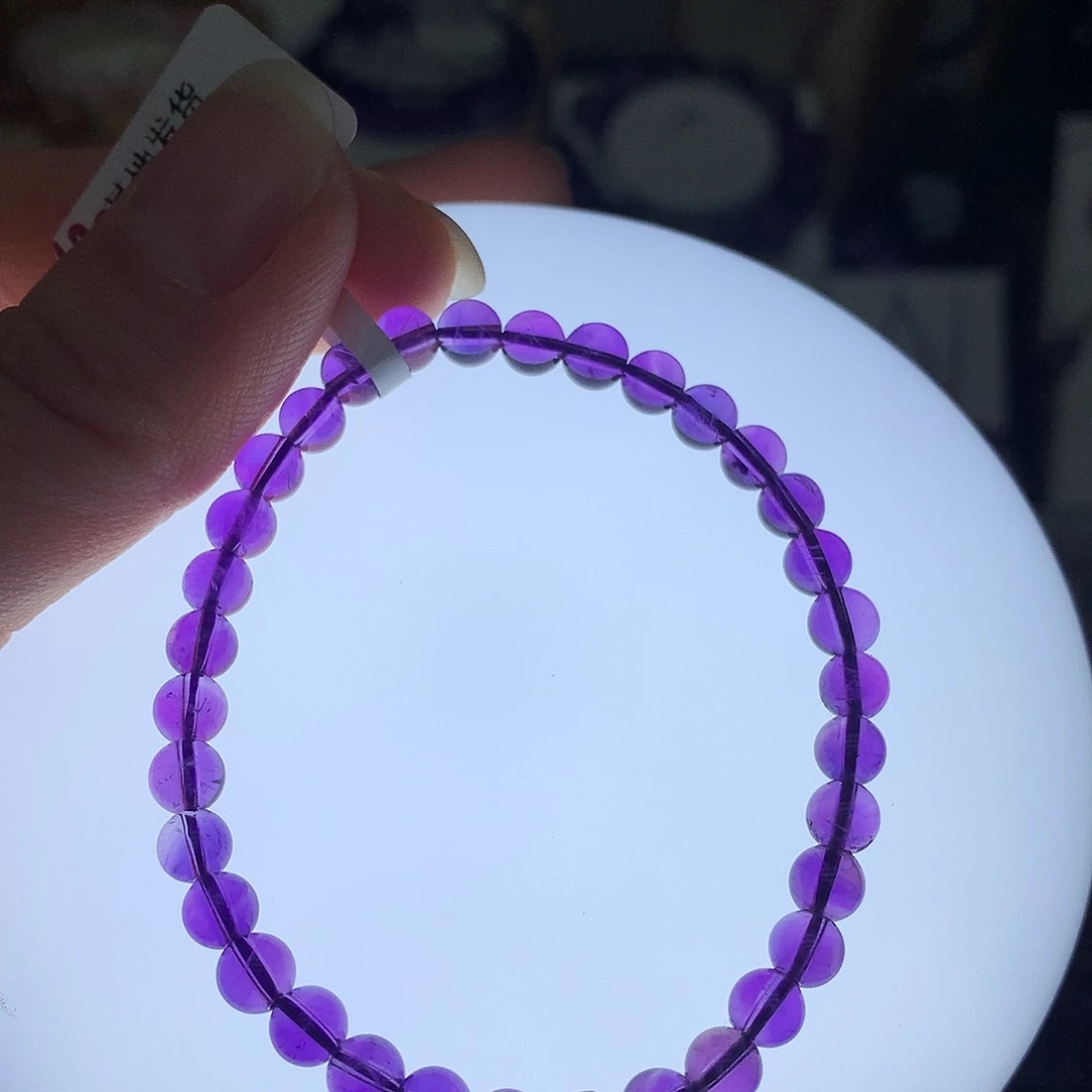 珠宝半成品未镶嵌紫晶L 乌拉圭5mm