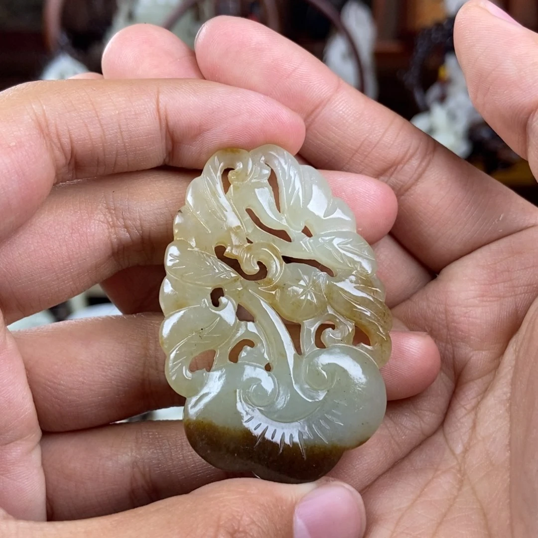 和田玉挂件未镶嵌盛****竹