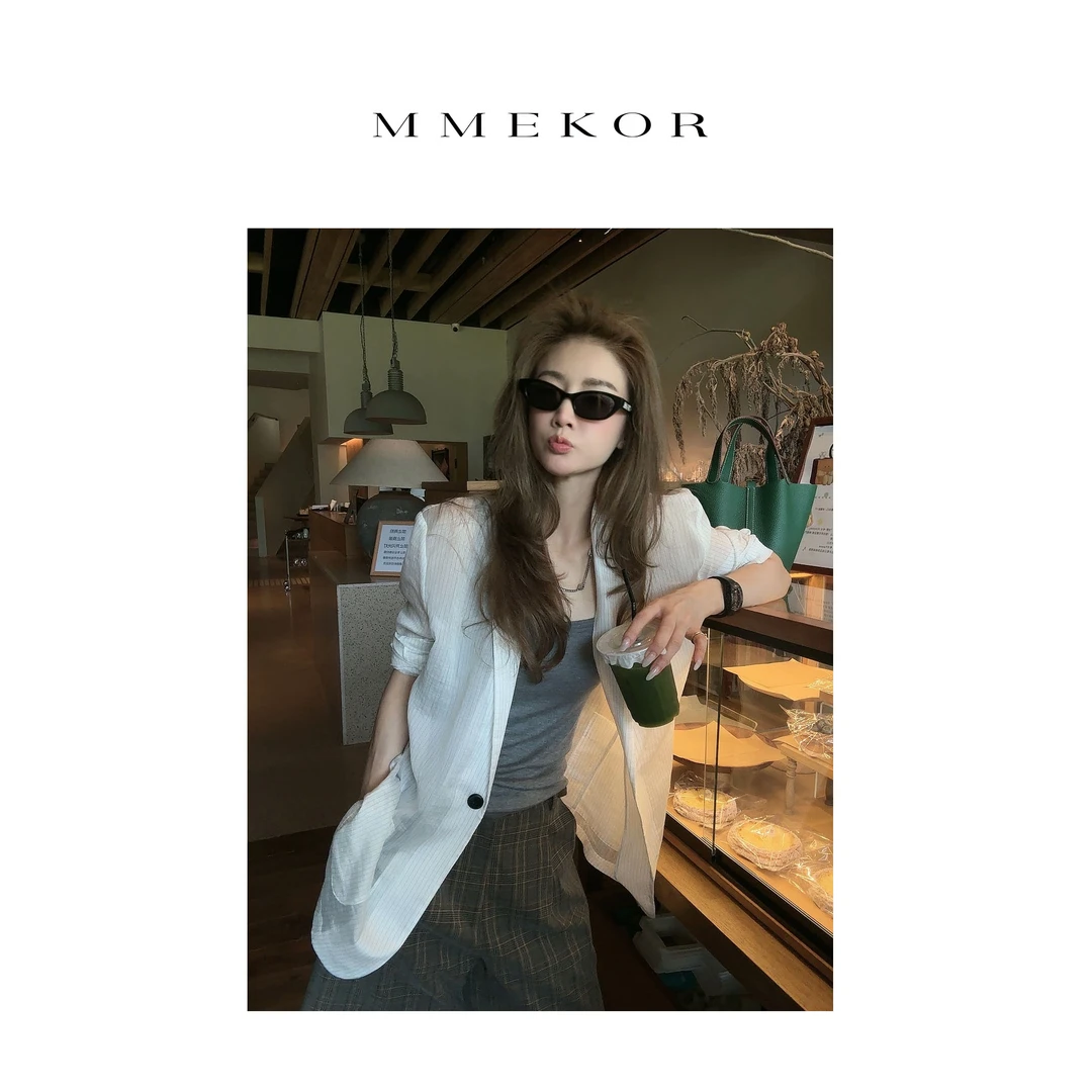 MMEKOR“蝉翼西装”外套 2025新款智性通勤气质上衣 89930