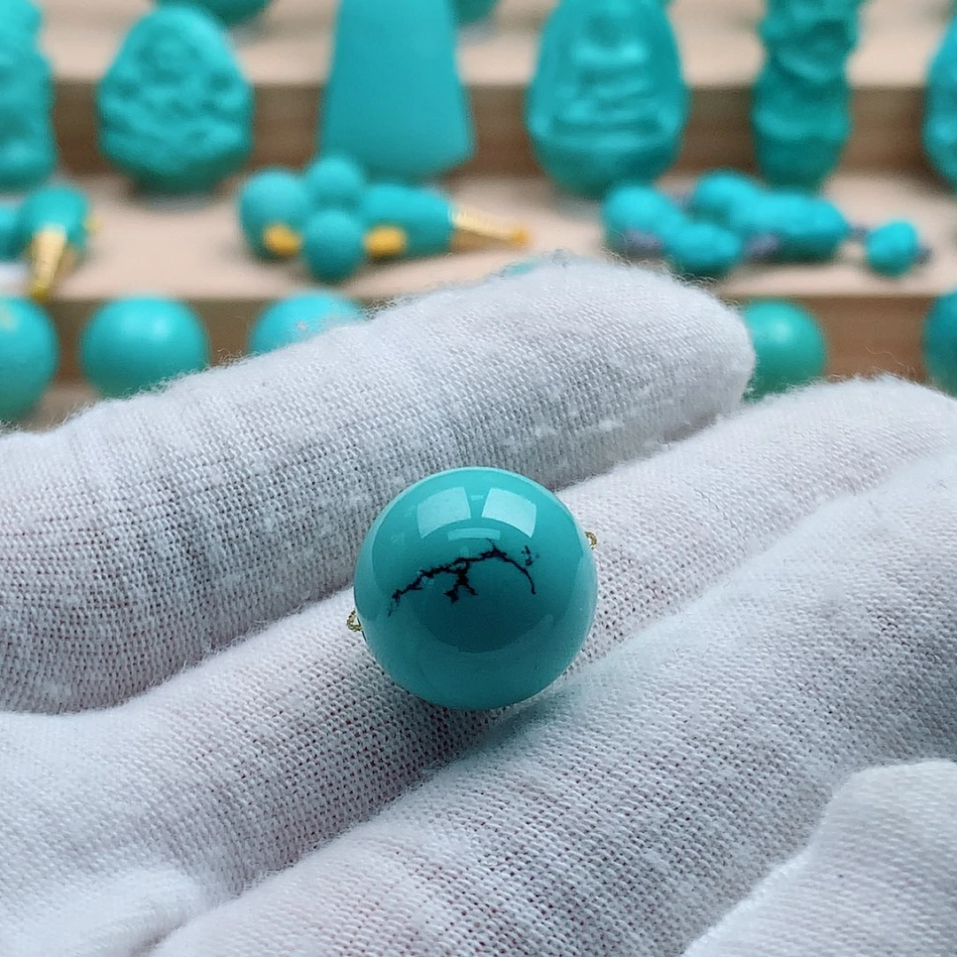 绿松石未镶嵌圆珠