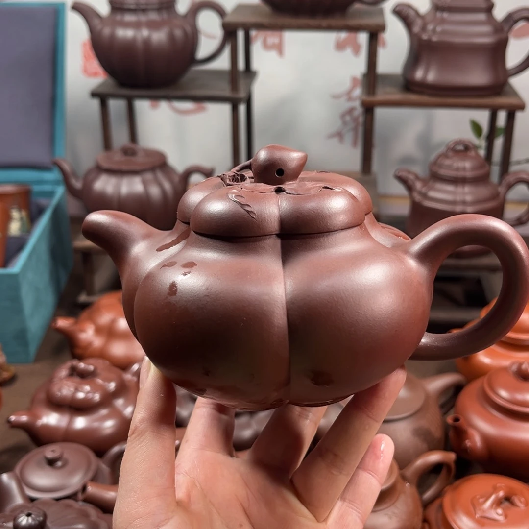 紫泥茶壶张*原矿紫泥400毫升