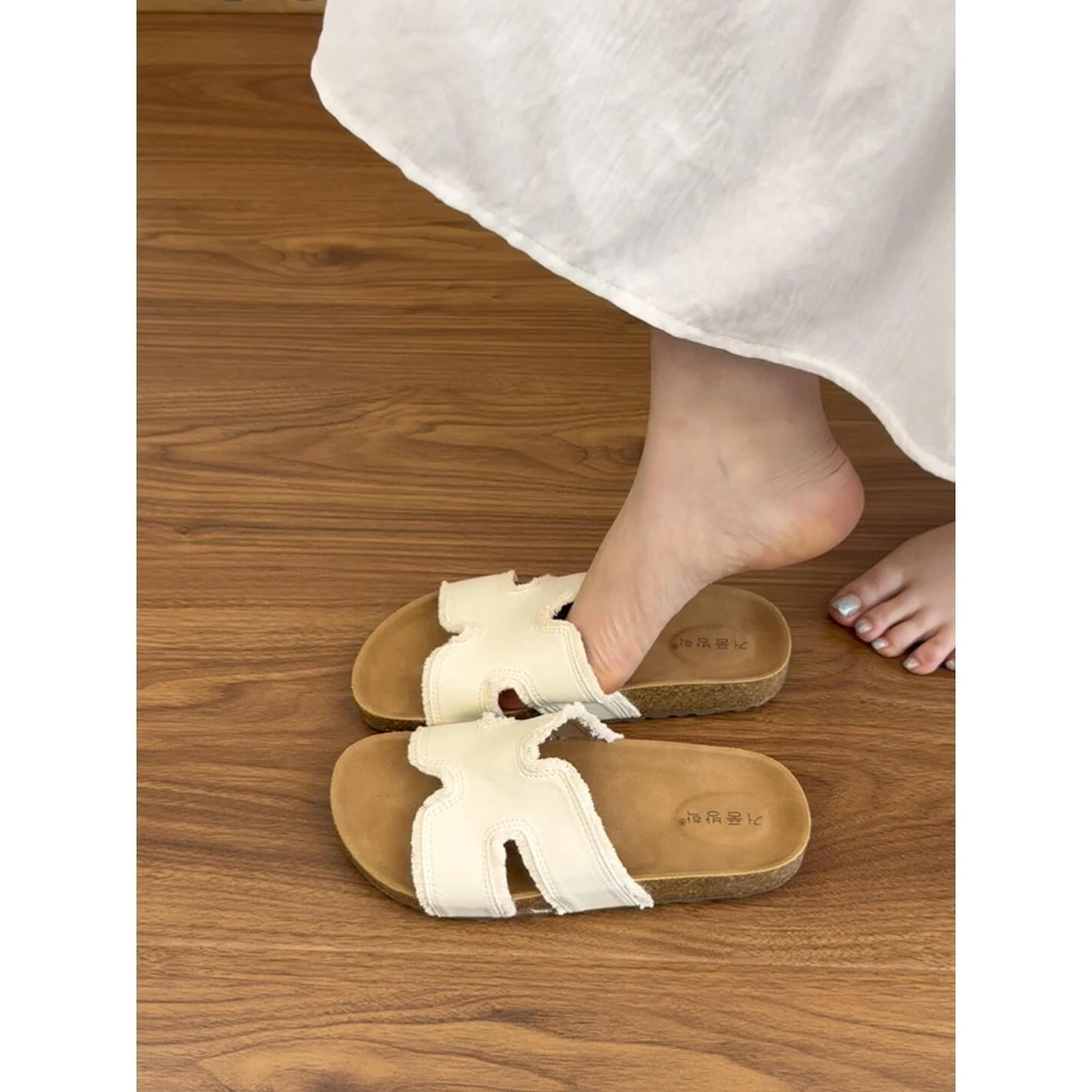 小众厚底拖鞋女2025新款外穿夏爆款超火勃肯凉拖鞋配裙子外出海边