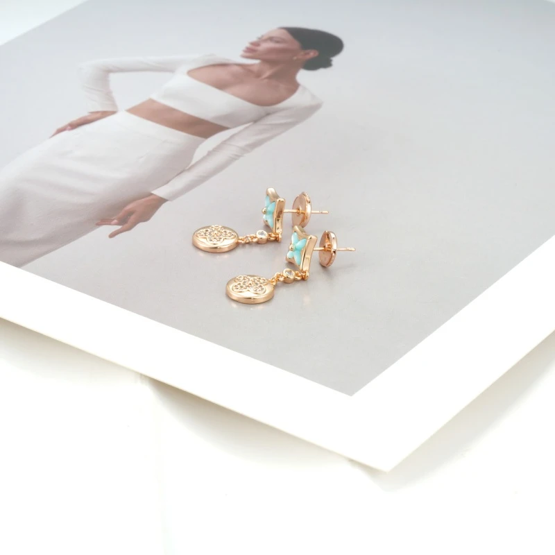 铜合金锆石耳饰 耳环9861