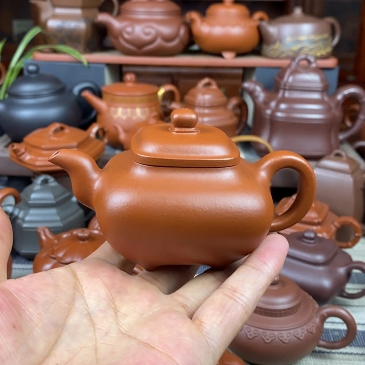 紫砂茶壶四方传炉160-220cc原矿赵庄朱泥双十一特价
