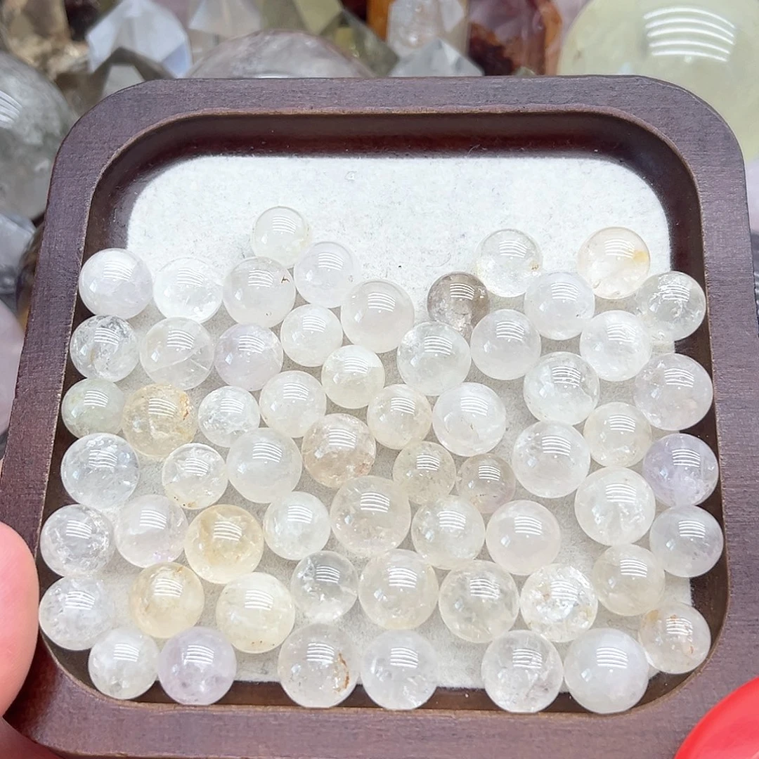 珠宝半成品水晶未镶嵌29 胶花球10-15mm（一盘）