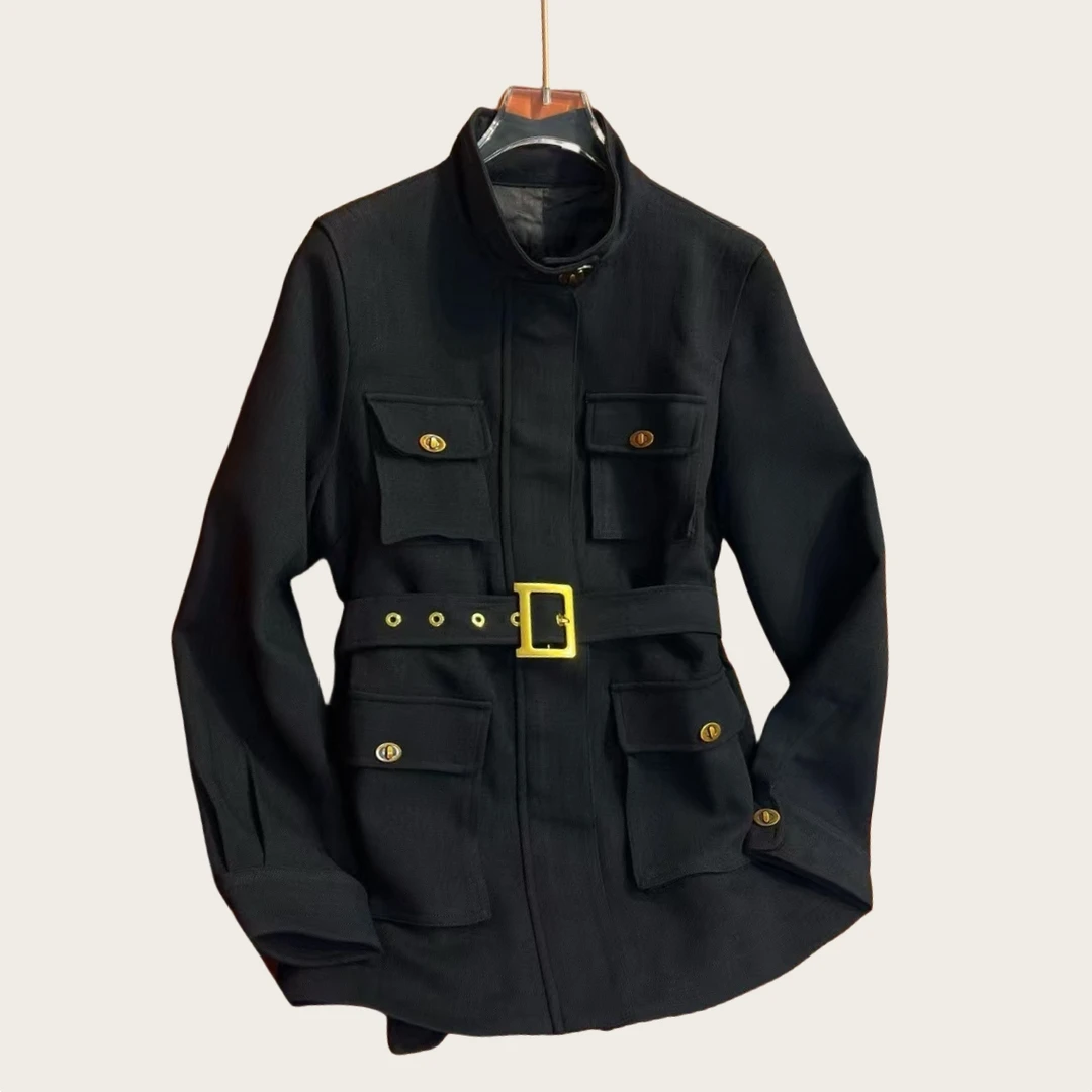 新款女士时尚醋酸风衣夹克外套UU3M020