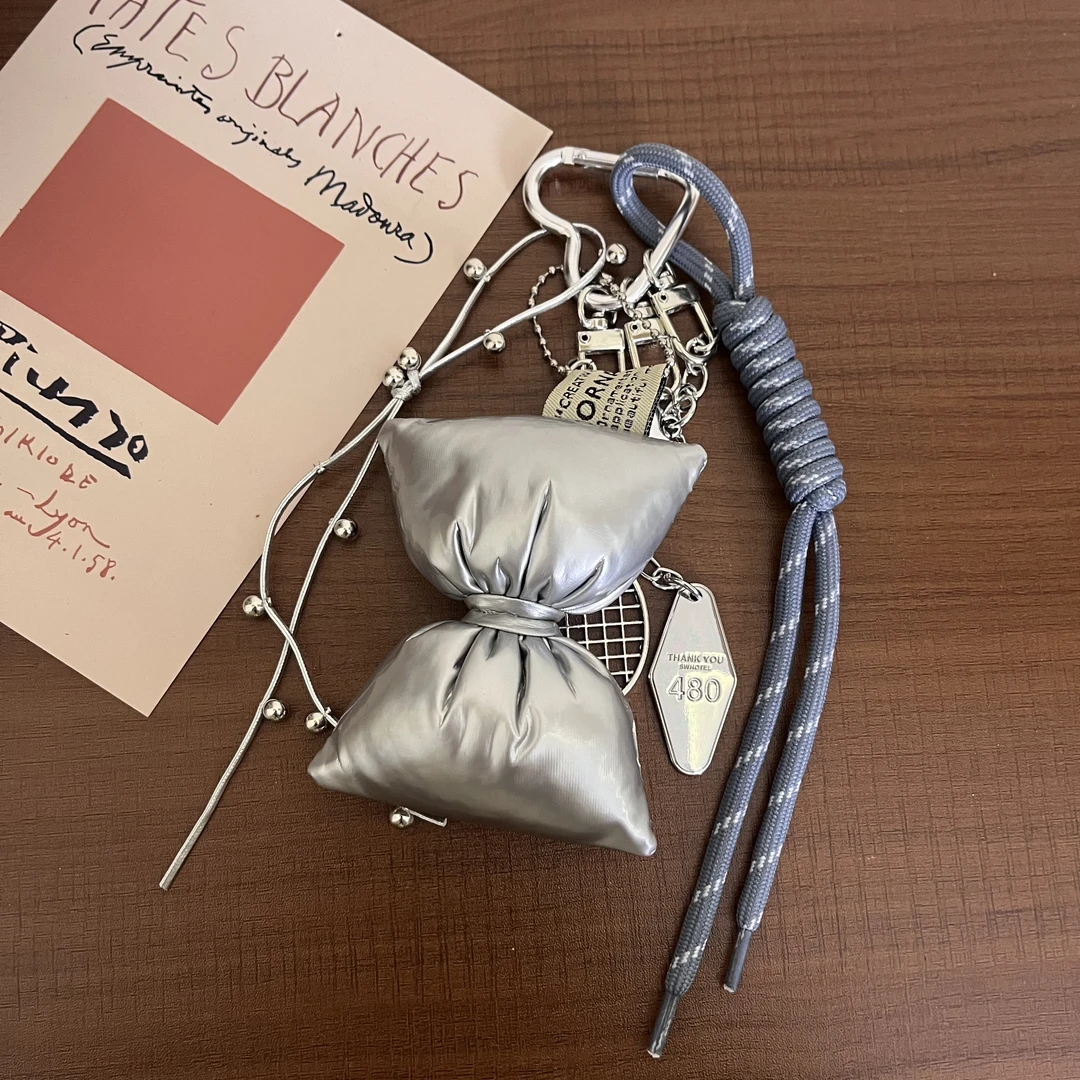 蝴蝶结挂件包包挂饰充棉精致蕾丝编织绳子挂饰