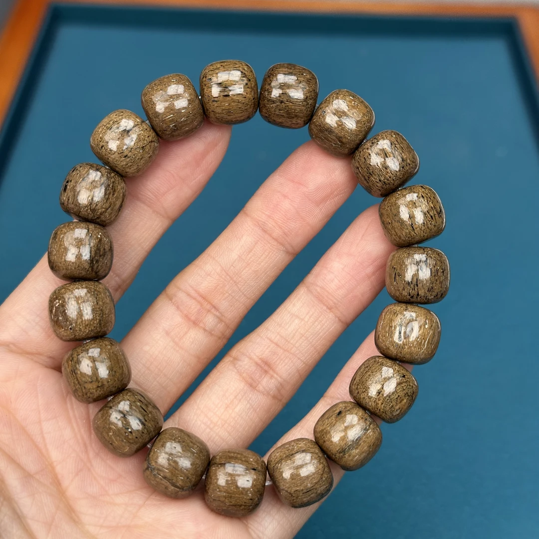 N1926 天然猛犸骨头手串12*11mm 支持鉴定 假一罚四