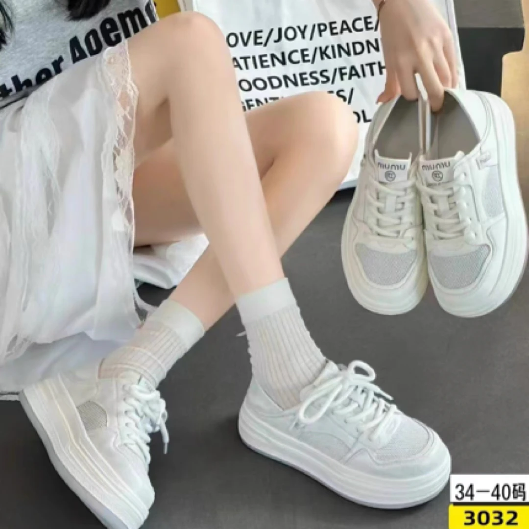 小金家厚底松糕底镂空透气网休闲运动鞋小个子显高老爹鞋板鞋