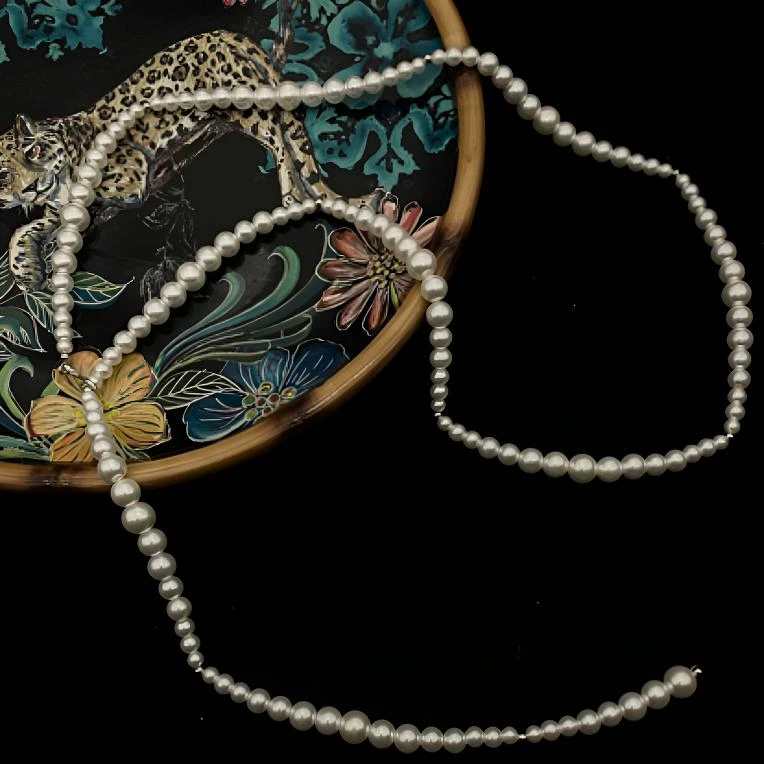 铜合金合成锆石项链 长款气质项链多层百搭毛衣链0226