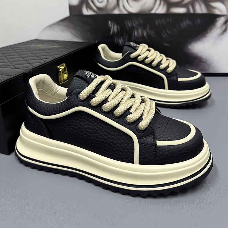 秋季新款加绒休闲鞋46时尚鞋运动男47加大码男鞋48全皮面百搭潮鞋