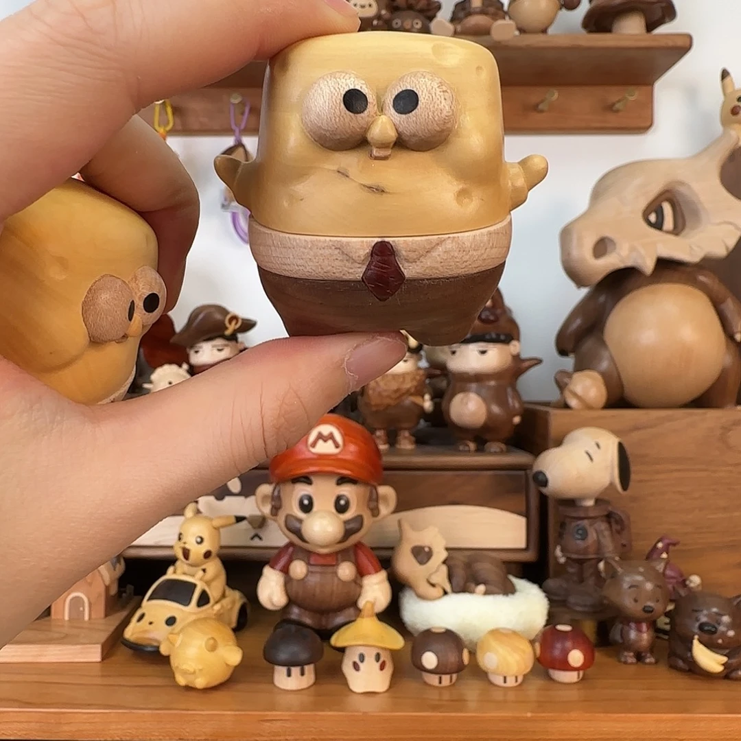 木海绵宝宝微瑕版本摆件