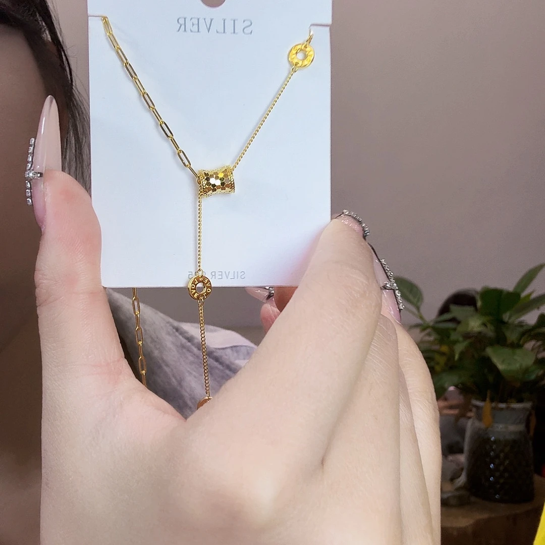 吊坠925银纯银制品 纯银项链 小蛮腰