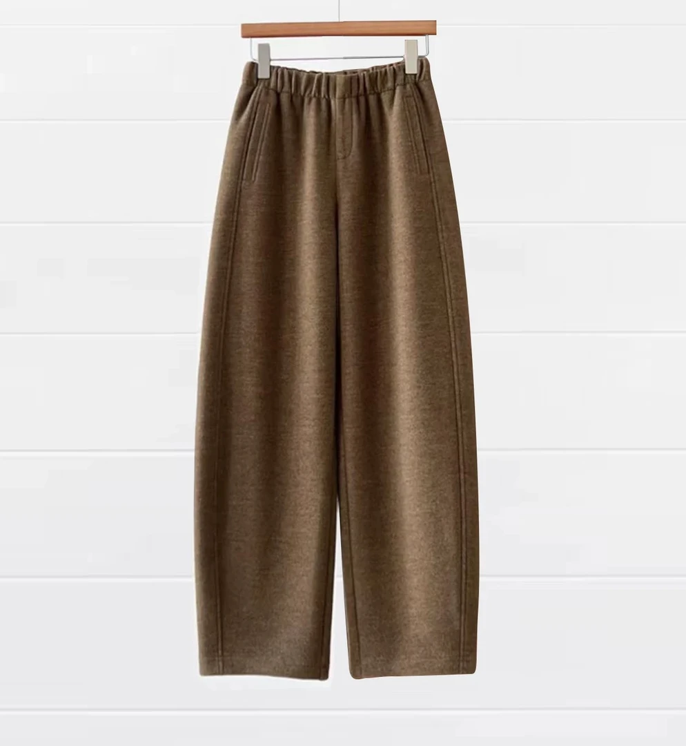 【舒羽绒*羊毛裤】中高腰窄版弯刀羊毛休闲弯刀裤