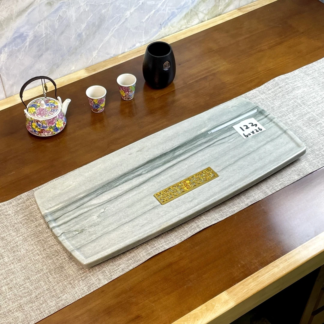 123号白金沙（60*26）天然奢石茶盘（1280包邮优惠联系客服）
